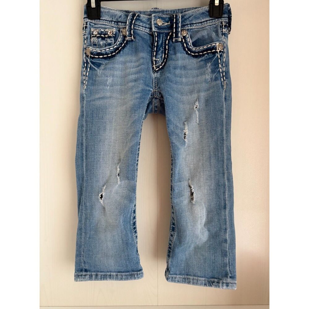 Miss Me Y2K Medium Wash Distressed Girls Jeans